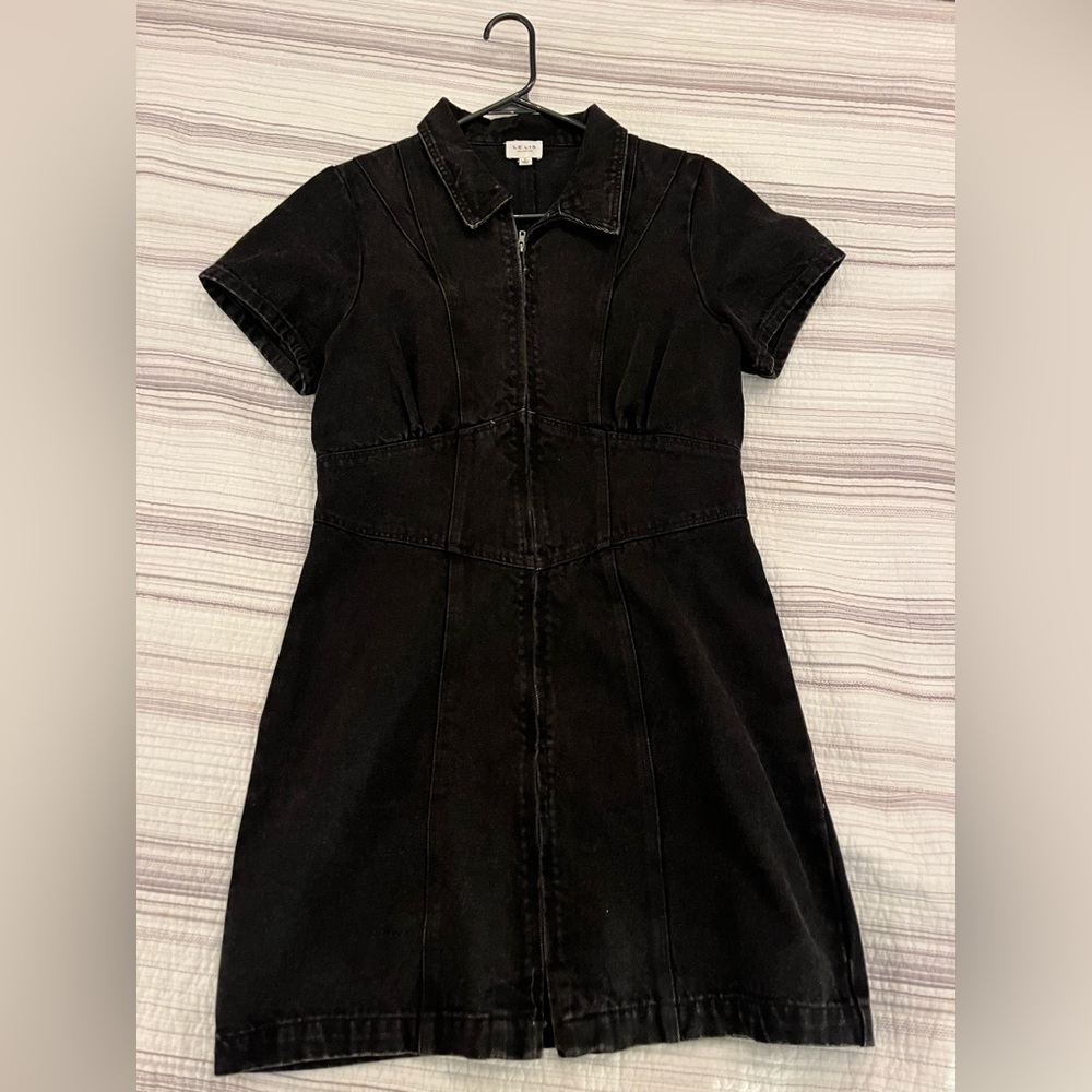 Le Lis Black Denim Dress